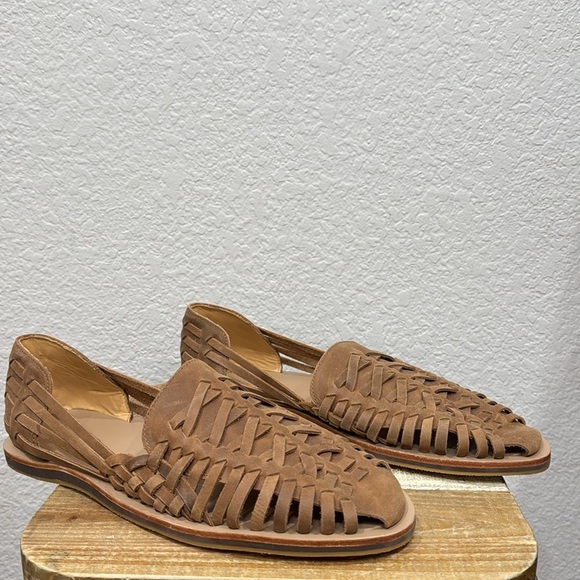 Nisolo Huarache Leather Sandals Tobacco Size 11.5 - Picture 6 of 11